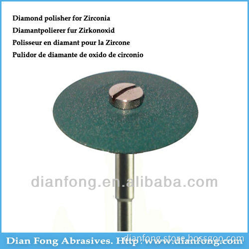 D2C HP Shank Wheel Diamond Impregnated Synthetic Rubber Heatless Polisher For Zirconia Dental Tental Teachnician Lab